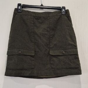 Olive Cargo Pocket Mini Skirt